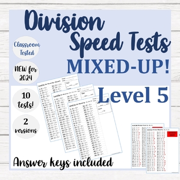 Preview of Level 5: Division MIXED-UP Speed Tests