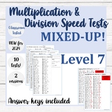 Level 7: Multiplication & Division MIXED-UP Speed Tests