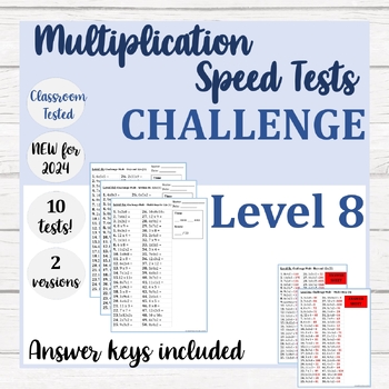 Preview of Level 8: Challenge Multiplication Speed Tests