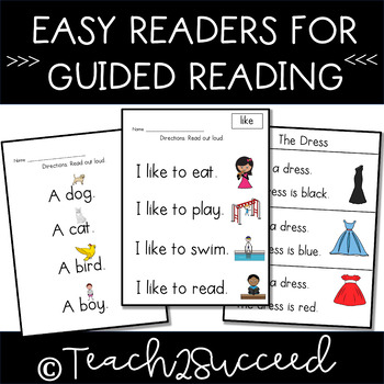 Preview of Level A - Guided reading easy readers