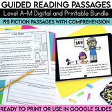 Level A-M Guided Reading Passages Bundle | Digital and Pri