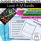 Level A-M Guided Reading Passages Bundle | Fiction with Co