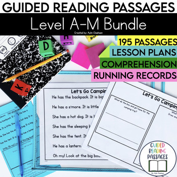 Preview of Level A-M Guided Reading Passages with Comprehension Questions Bundle | Fiction