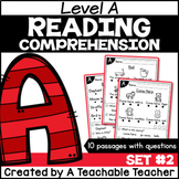 Level A Reading Comprehension Passages and Questions SET TWO