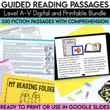 Level A-V Guided Reading Passages Bundle | Digital and Pri