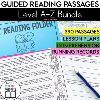 Preview of Level A-Z Guided Reading Passages with Comprehension Questions Bundle | Fiction