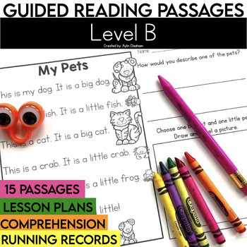 Preview of Level B Guided Reading Passages | Fiction | Kindergarten Lesson Plans Activities