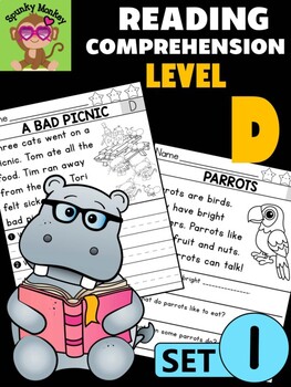 Preview of Level D Reading Comprehension Passages & Questions - SET 1