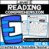 Level E Reading Comprehension Passages and Questions SET T
