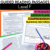 Level F Guided Reading Passages | Fiction | Comprehension 