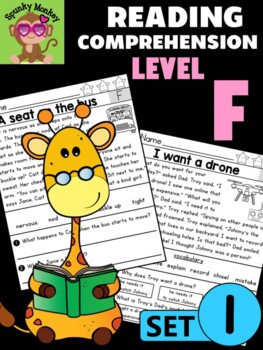 Preview of Level F Reading Comprehension Passages & Questions - SET 1