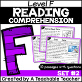 Level F Reading Comprehension Passages and Questions SET TWO