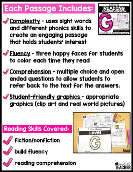 Level G Reading Comprehension Passages by A Teachable ...