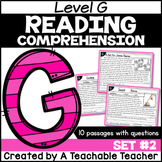 Level G Reading Comprehension Passages and Questions SET TWO