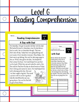 Preview of Level G Reading Comprehension and Fluency