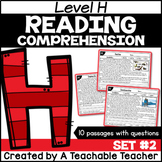 Level H Reading Comprehension Passages and Questions SET T
