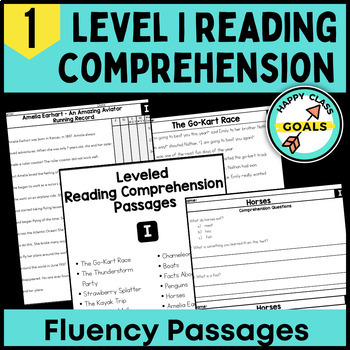 Preview of Level I Reading Comprehension Passages and Questions
