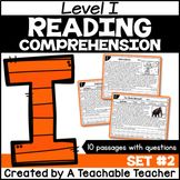 Level I Reading Comprehension Passages and Questions SET T