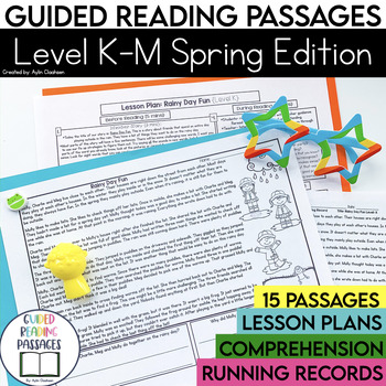 Preview of Level K-M Spring Guided Reading Passages and Comprehension Questions 2nd Grade