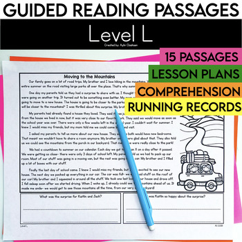 Preview of Level L Guided Reading Passages and Comprehension Questions 2nd Grade Fiction