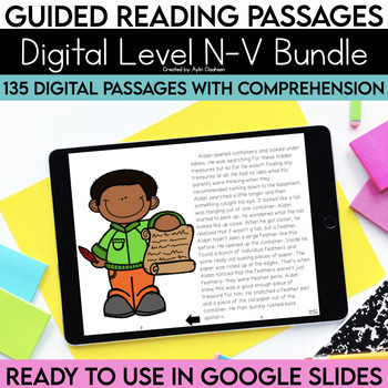 Preview of Level N-V Digital Resources Bundle Guided Reading Passages with Comprehension