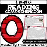 Level O Reading Comprehension Passages