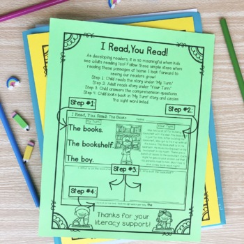 Level Pre-A Reading Homework | I Read, You Read Passages and Comprehension