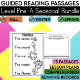 Level Pre-A Seasonal Guided Reading Passages | Lesson Plan