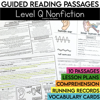 Preview of Level Q 4th Grade Nonfiction Guided Reading Passages & Comprehension Questions