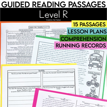 Preview of Level R 4th Grade Guided Reading Passages and Comprehension Questions | Fiction