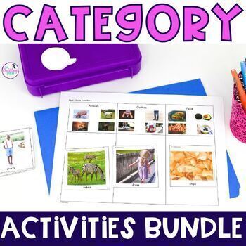 Preview of Categories Speech Therapy Activities For Sorting Objects & Naming Categories