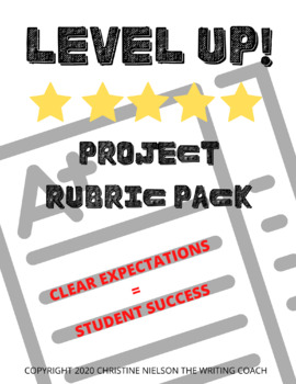 Preview of Level Up! Rubric Pack