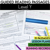 Level Y Guided Reading Passages with Comprehension Questio