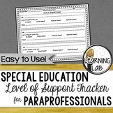 Special Education - Level of Support Tracker for Paraprofe