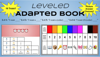 Preview of Leveled Adapted Book: "I want..."