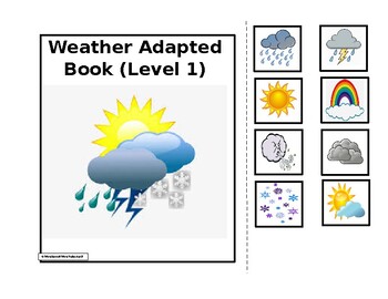 Preview of Leveled Adapted Weather Book