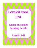 Leveled Book List (A-M)