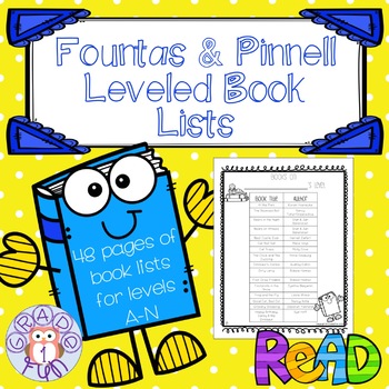 Leveled Book Lists by Grade1Fun | Teachers Pay Teachers