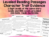 Leveled Character Traits Reading Passage - Ruby Bridges