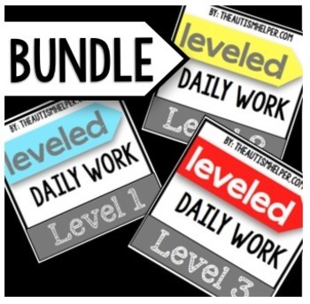 Preview of Leveled Daily Work BUNDLE