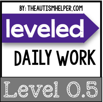Preview of Leveled Daily Work {Level 0.5}