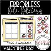 Leveled Errorless File Folder Activities- Valentine's Day ❤️