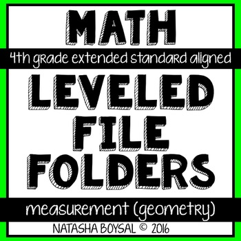 Preview of Leveled File Folder: Measurement & Data (Geometry) (Extended Standard Aligned)