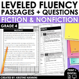 Leveled Fluency Passages 4th Grade with Reading Comprehens