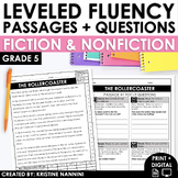 Leveled Fluency Passages 5th Grade with Reading Comprehens
