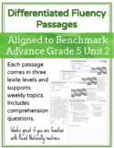 Leveled Fluency Passages for Benchmark Advance Grade 5 Uni