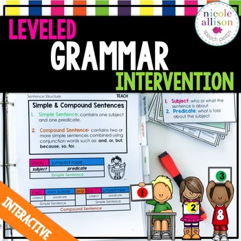 Preview of Leveled Intervention for Grammar {Printed Edition}