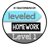 Leveled Homework {Level 1}