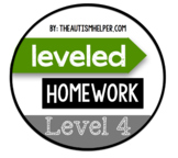 Leveled Homework {Level 4}