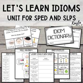 Preview of Leveled Idioms Unit for SLPs and Special Education